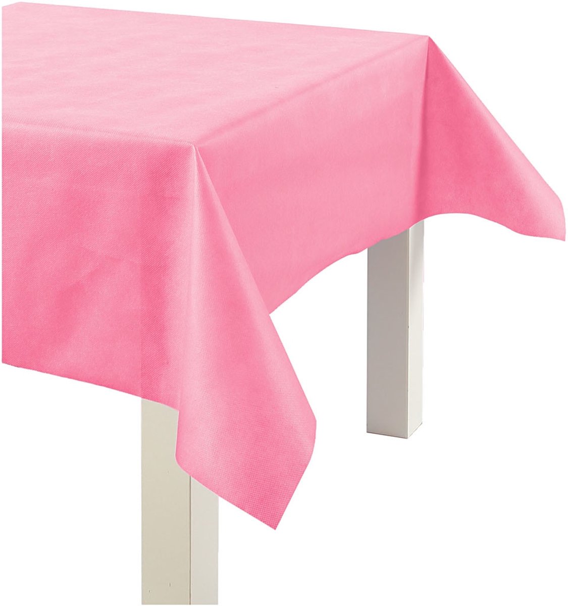 Tafelkleed van imitatiestof, roze, b: 125 cm,  70 g/m2, 10m [HOB-594009]